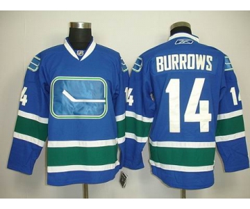 youth nhl vancouver canucks #14 burrows blue 3rd