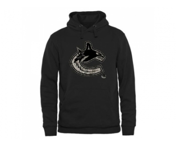 Men's Vancouver Canucks Black Rink Warrior Pullover Hoodie