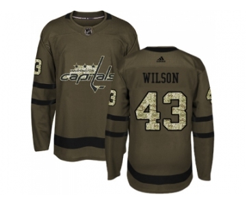 Adidas Washington Capitals #43 Tom Wilson Green Salute to Service Stitched NHL Jersey