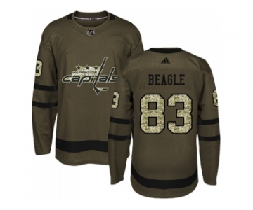 Adidas Washington Capitals #83 Jay Beagle Green Salute to Service Stitched NHL Jersey