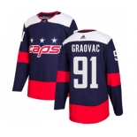 Adidas Washington Capitals #91 Tyler Graovac Authentic Navy Blue 2018 Stadium Series NHL Jersey