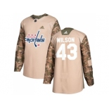 Men Adidas Washington Capitals #43 Tom Wilson Camo Authentic 2017 Veterans Day Stitched NHL Jersey