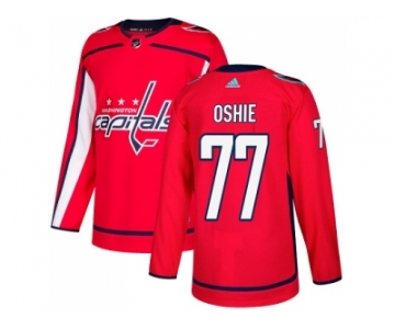 Men Adidas Washington Capitals #77 T.J Oshie Red Home Authentic Stitched NHL Jersey