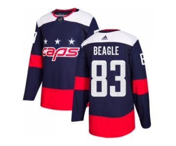 Men Adidas Washington Capitals #83 Jay Beagle Navy Authentic 2018 Stadium Series Stitched NHL Jersey