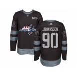 Men's Adidas Washington Capitals #90 Marcus Johansson Authentic Black 1917-2017 100th Anniversary NHL Jersey