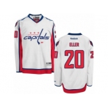 Men's Reebok Washington Capitals #20 Lars Eller Authentic White Away NHL Jersey