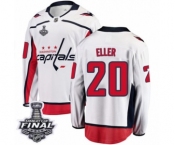 Men's Washington Capitals #20 Lars Eller Fanatics Branded White Away Breakaway 2018 Stanley Cup Final NHL Jersey Men's Washington Capitals #20 Lars Eller Fanatics Branded White Away Breakaway 2018 Stanley Cup Final NHL Jersey