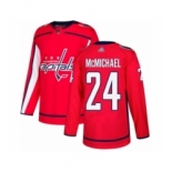 Men's Washington Capitals #24 Connor McMichael Authentic Red Home Hockey Jersey Men's Washington Capitals #24 Connor McMichael Authentic Red Home Hockey Jersey