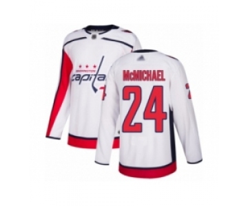 Men's Washington Capitals #24 Connor McMichael Authentic White Away Hockey Jersey