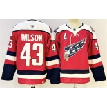 Men's Washington Capitals #43 Tom Wilson Red With A Patch Stitched Hockey Jersey Men's Washington Capitals #43 Tom Wilson Red With A Patch Stitched Hockey Jersey