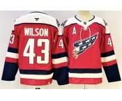 Men's Washington Capitals #43 Tom Wilson Red With A Patch Stitched Hockey Jersey Men's Washington Capitals #43 Tom Wilson Red With A Patch Stitched Hockey Jersey
