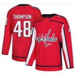 Men's Washington Capitals #48 Logan Thompson Authentic Red Home Jersey Men's Washington Capitals #48 Logan Thompson Authentic Red Home Jersey
