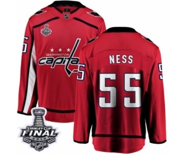 Men's Washington Capitals #55 Aaron Ness Fanatics Branded Red Home Breakaway 2018 Stanley Cup Final NHL Jersey