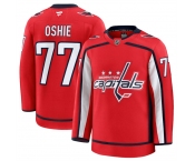 Men's Washington Capitals #77 TJ Oshie Red 2024-25 Home Stitched Hockey Jersey