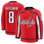 Men's Washington Capitals #8 Alexander Ovechkin Red 2024-25 Home Stitched Hockey Jersey