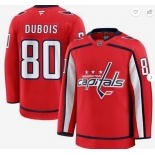 Men's Washington Capitals #80 Pierre-Luc Dubois Red 2024-25 Home Stitched Hockey Jersey