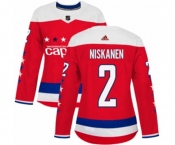 Women Adidas Washington Capitals #2 Matt Niskanen Premier Red Alternate NHL Jersey