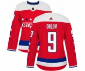 Women Adidas Washington Capitals #9 Dmitry Orlov Premier Red Alternate NHL Jersey