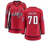 Women Washington Capitals #70 Braden Holtby Fanatics Branded Red Home Breakaway NHL Jersey