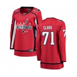 Women Washington Capitals #71 Kody Clark Fanatics Branded Red Home Breakaway NHL Jersey