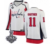 Women's Washington Capitals #11 Mike Gartner Fanatics Branded White Away Breakaway 2018 Stanley Cup Final NHL Jersey