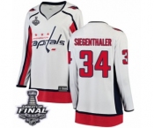 Women's Washington Capitals #34 Jonas Siegenthaler Fanatics Branded White Away Breakaway 2018 Stanley Cup Final NHL Jersey