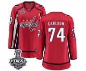 Women's Washington Capitals #74 John Carlson Fanatics Branded Red Home Breakaway 2018 Stanley Cup Final NHL Jersey