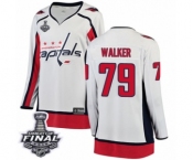 Women's Washington Capitals #79 Nathan Walker Fanatics Branded White Away Breakaway 2018 Stanley Cup Final NHL Jersey