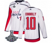 Youth Adidas Washington Capitals #10 Brett Connolly Authentic White Away 2018 Stanley Cup Final Champions NHL Jersey