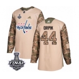 Youth Adidas Washington Capitals #44 Brooks Orpik Authentic Camo Veterans Day Practice 2018 Stanley Cup Final NHL Jersey