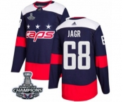 Youth Adidas Washington Capitals #68 Jaromir Jagr Authentic Navy Blue 2018 Stadium Series 2018 Stanley Cup Final Champions NHL Jersey