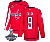 Youth Adidas Washington Capitals #9 Dmitry Orlov Authentic Red Home 2018 Stanley Cup Final Champions NHL Jersey