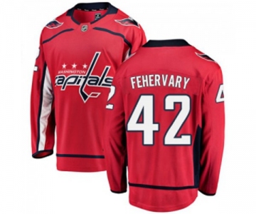 Youth Washington Capitals #42 Martin Fehervary Fanatics Branded Red Home Breakaway NHL Jersey