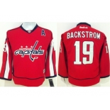 youth nhl jerseys washington capitals #19 nicklas backstrom stitched red