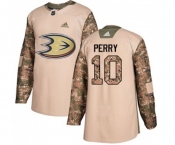 Anaheim Ducks #10 Corey Perry Authentic Camo Veterans Day Practice Hockey Jersey