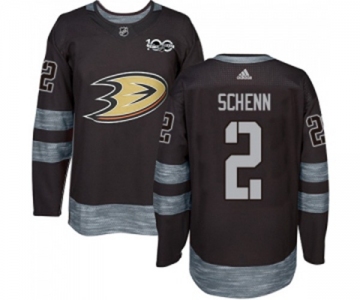 Anaheim Ducks #2 Luke Schenn Authentic Black 1917-2017 100th Anniversary Hockey Jersey