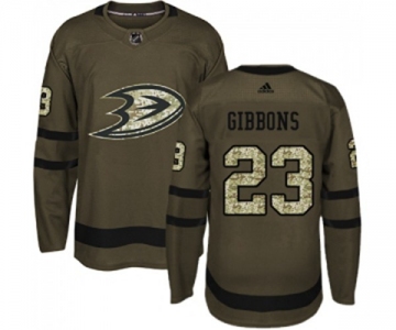 Anaheim Ducks #23 Brian Gibbons Authentic Green Salute to Service Hockey Jersey