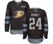 Anaheim Ducks #24 Carter Rowney Authentic Black 1917-2017 100th Anniversary Hockey Jersey