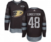 Anaheim Ducks #48 Isac Lundestrom Authentic Black 1917-2017 100th Anniversary Hockey Jersey