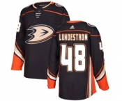 Anaheim Ducks #48 Isac Lundestrom Authentic Black Home Hockey Jersey