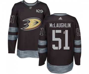 Anaheim Ducks #51 Blake McLaughlin Authentic Black 1917-2017 100th Anniversary Hockey Jersey