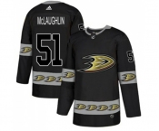 Anaheim Ducks #51 Blake McLaughlin Premier Black Team Logo Fashion Hockey Jersey