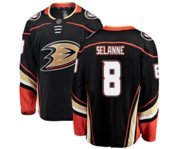 Anaheim Ducks #8 Teemu Selanne Fanatics Branded Black Home Breakaway Hockey Jersey