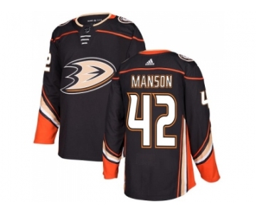 Men Adidas Anaheim Ducks #42 Josh Manson Black Home Authentic Stitched NHL Jersey