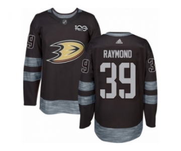Men's Adidas Anaheim Ducks #39 Mason Raymond Authentic Black 1917-2017 100th Anniversary NHL Jersey