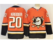 Men's Anaheim Ducks #20 Chris Kreider Orange 2026 Home Stitched Hockey Jersey Men's Anaheim Ducks #20 Chris Kreider Orange 2026 Home Stitched Hockey Jersey