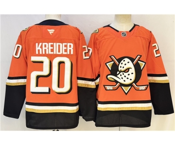 Men's Anaheim Ducks #20 Chris Kreider Orange 2026 Home Stitched Hockey Jersey