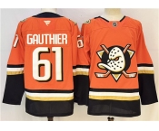 Men's Anaheim Ducks #61 Cutter Gauthier Orange 2026 Home Stitched Hockey Jersey Men's Anaheim Ducks #61 Cutter Gauthier Orange 2026 Home Stitched Hockey Jersey