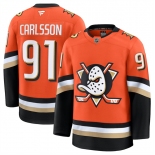 Men's Anaheim Ducks #91 Leo Carlsson Orange 2026 Home Stitched Hockey Jersey