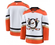 Men's Anaheim Ducks Blank White 2024-25 Away Stitched Hockey Jersey